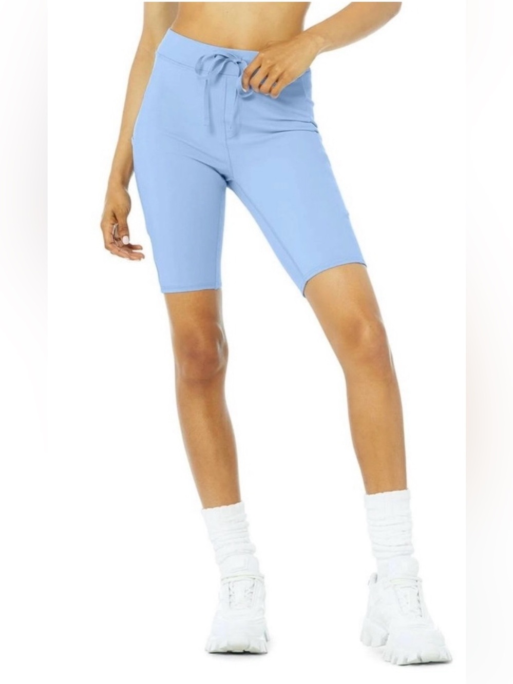 Alo Yoga Blue Athletic Bike Shorts size M 10”inseam